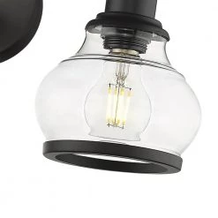 Theodore VIII 7.1 in, Painted Black Bathroom Vanity Light with Clear Glass Shades by OVE Decors 12 Theodore VIII 7.1 in, Painted Black Bathroom Vanity Light with Clear Glass Shades by OVE Decors -Kenroy Home Sales black ove decors vanity lighting 15lva the824 p 44 1000