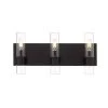 Bruce III 3-Light Black Vanity Light with Clear Glass Shades by OVE Decors -Kenroy Home Sales black ove decors vanity lighting 15lvar bru318 p 64 1000