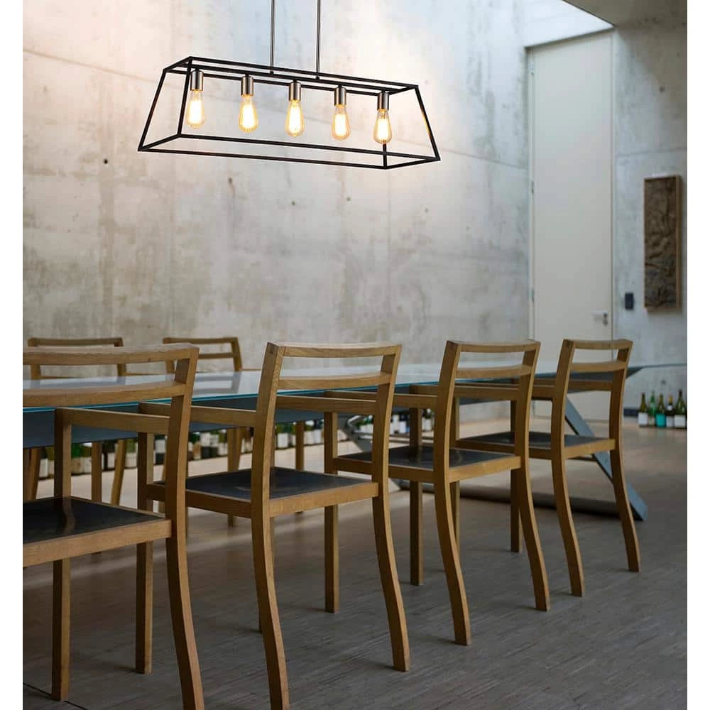 Agnes II 5-Light Black and Silver Pendant by OVE Decors 4 Agnes II 5-Light Black and Silver Pendant by OVE Decors - Image 2