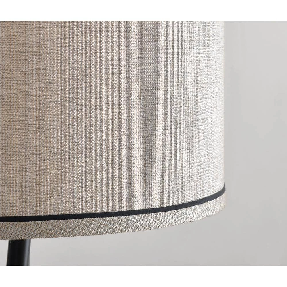 Mariah 60 in. Black Floor Lamp with Silver Accents by Kenroy Home 6 Mariah 60 in. Black Floor Lamp with Silver Accents by Kenroy Home - Image 4