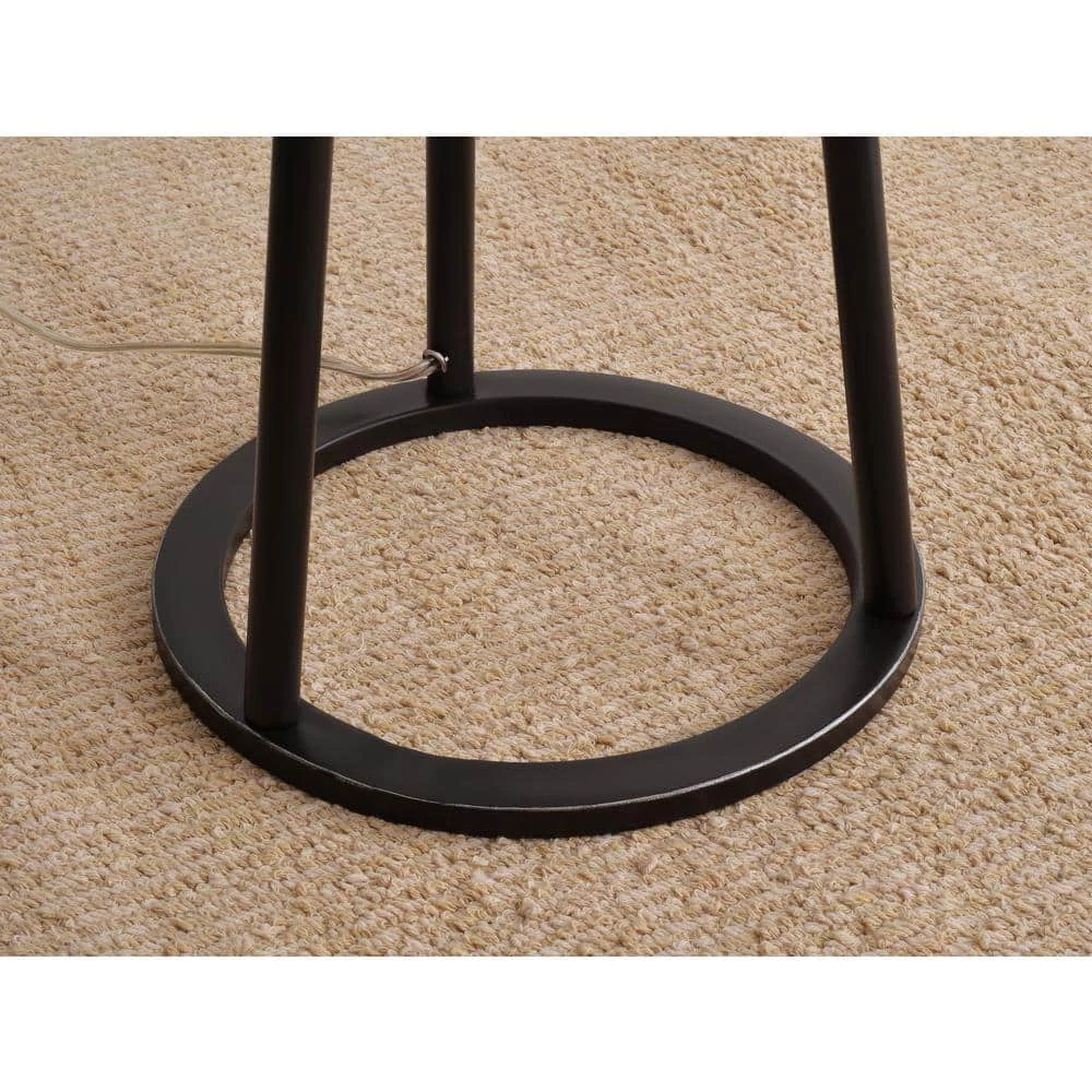 Mariah 60 in. Black Floor Lamp with Silver Accents by Kenroy Home 9 Mariah 60 in. Black Floor Lamp with Silver Accents by Kenroy Home - Image 7