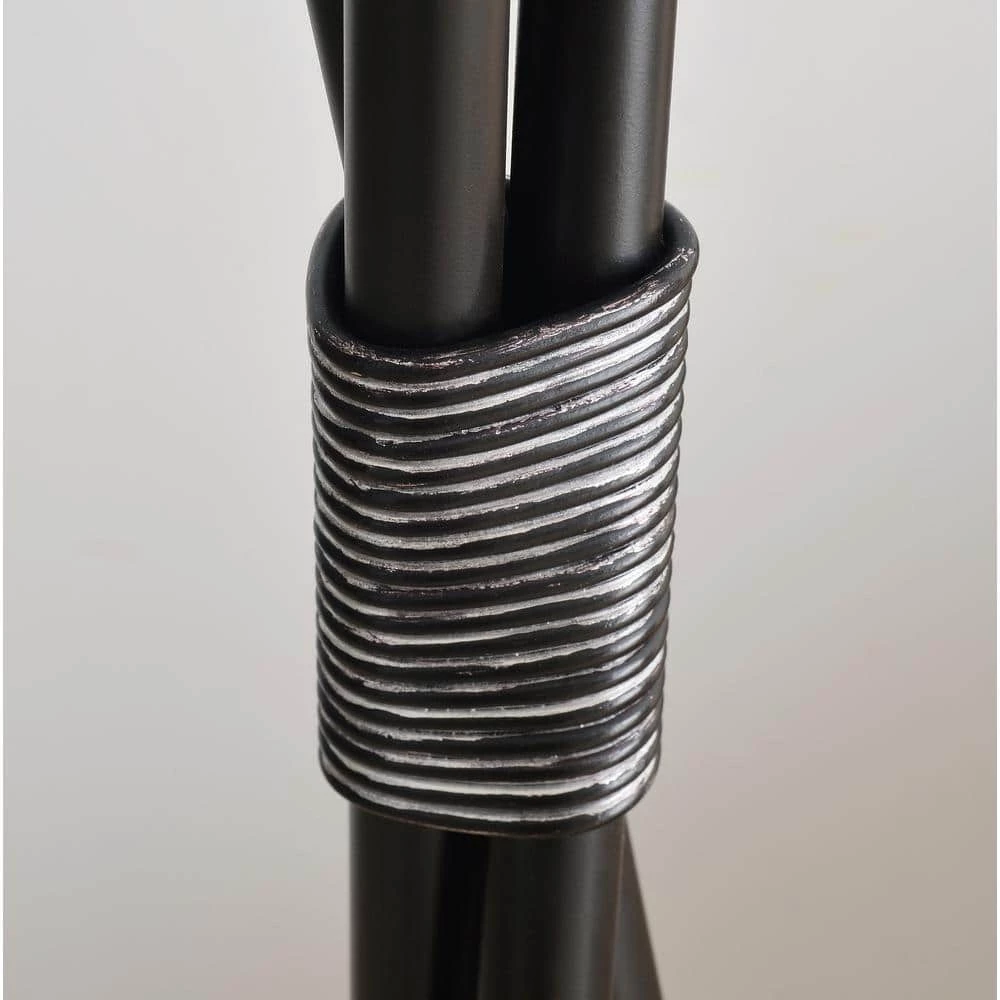 Mariah 60 in. Black Floor Lamp with Silver Accents by Kenroy Home 8 Mariah 60 in. Black Floor Lamp with Silver Accents by Kenroy Home - Image 6