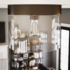 Capri 1-Light Bronze Flush Mount by Kenroy Home -Kenroy Home Sales blackened oil rubbed bronze finish kenroy home flush mount lights 91837orb 4f 1000