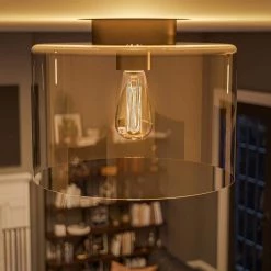 Capri 1-Light Bronze Flush Mount by Kenroy Home -Kenroy Home Sales blackened oil rubbed bronze finish kenroy home flush mount lights 91837orb 76 1000