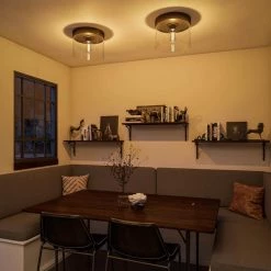 Capri 1-Light Bronze Flush Mount by Kenroy Home -Kenroy Home Sales blackened oil rubbed bronze finish kenroy home flush mount lights 91837orb fa 1000