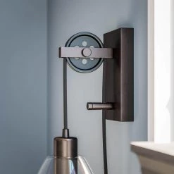 Edis 1-Light Bronze Sconce by Kenroy Home -Kenroy Home Sales blackened oil rubbed bronze finish kenroy home wall sconces 92098orb 44 1000