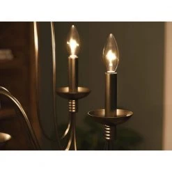 Pannier 6-Light Oil-Rubbed Bronze with Silver Highlights Chandelier by Kenroy Home -Kenroy Home Sales blackened oil rubbed bronze kenroy home chandeliers 93066orb 31 1000