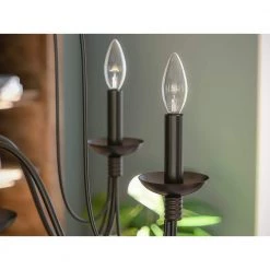 Pannier 6-Light Oil-Rubbed Bronze with Silver Highlights Chandelier by Kenroy Home -Kenroy Home Sales blackened oil rubbed bronze kenroy home chandeliers 93066orb 76 1000