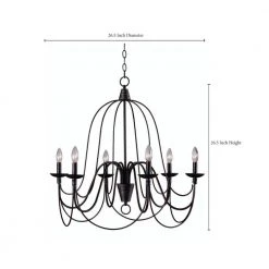 Pannier 6-Light Oil-Rubbed Bronze with Silver Highlights Chandelier by Kenroy Home -Kenroy Home Sales blackened oil rubbed bronze kenroy home chandeliers 93066orb c3 1000