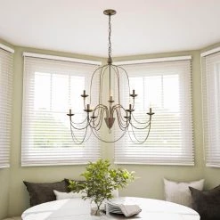 Pannier 9-Light Oil-Rubbed Bronze with Silver Highlights Chandelier by Kenroy Home -Kenroy Home Sales blackened oil rubbed bronze kenroy home chandeliers 93069orb 44 1000