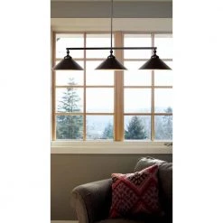 Conical 3-Light Steel Island Light by Kenroy Home -Kenroy Home Sales blackened oil rubbed bronze kenroy home chandeliers 93247orb c3 1000