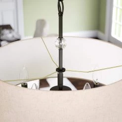 Lucille 5-Light Bronze Chandelier with Cotton Fabric Shade by Kenroy Home 14 Lucille 5-Light Bronze Chandelier with Cotton Fabric Shade by Kenroy Home -Kenroy Home Sales blackened oil rubbed bronze kenroy home chandeliers 93368orb 44 1000
