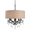 Lucille 5-Light Bronze Chandelier with Cotton Fabric Shade by Kenroy Home -Kenroy Home Sales blackened oil rubbed bronze kenroy home chandeliers 93368orb 64 1000