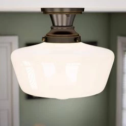 Cambridge 1-Light Bronze Flush Mount by Kenroy Home -Kenroy Home Sales blackened oil rubbed bronze kenroy home flush mount lights 93660orb 44 1000