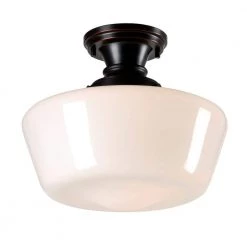 Cambridge 1-Light Bronze Flush Mount by Kenroy Home