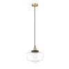 Sumaya 1-Light Brass and Black Mini Pendant with Glass Shade by OVE Decors -Kenroy Home Sales brass and black ove decors pendant lights sumaya p 1lt 64 1000