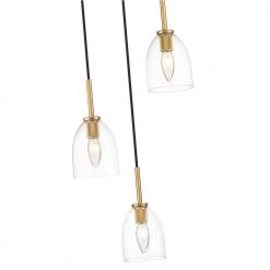 Vanessa 3-Light Brass Pendant with Glass Shade by OVE Decors 14 Vanessa 3-Light Brass Pendant with Glass Shade by OVE Decors -Kenroy Home Sales brass ove decors chandeliers 15lper vane12 l 1f 1000