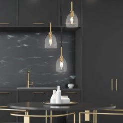 Vanessa 3-Light Brass Pendant with Glass Shade by OVE Decors 17 Vanessa 3-Light Brass Pendant with Glass Shade by OVE Decors -Kenroy Home Sales brass ove decors chandeliers 15lper vane12 l 31 1000