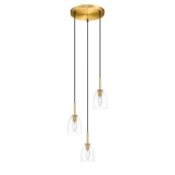 Romina 3-Light Brass Pendant with Glass Shade by OVE Decors -Kenroy Home Sales brass ove decors chandeliers romina p 3lt c3 1000