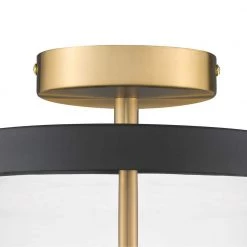 Romina 13 in. 3-Light Brass Semi-Flush Mount by OVE Decors -Kenroy Home Sales brass ove decors flush mount lights romina sf 3lt fa 1000