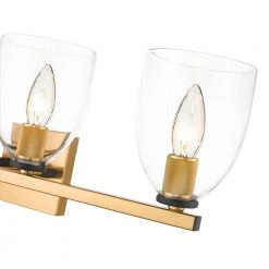 Romina 5 in. 4-Light Brass Vanity Light with Glass Shade by OVE Decors 15 Romina 5 in. 4-Light Brass Vanity Light with Glass Shade by OVE Decors -Kenroy Home Sales brass ove decors vanity lighting romina vl 4lt 44 1000