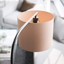 Bridgeton 63 in. Bronze Arc Floor Lamp WITH Tan Drum Shade by Kenroy Home -Kenroy Home Sales bronze finish kenroy home floor lamps 32846brz 1f 1000