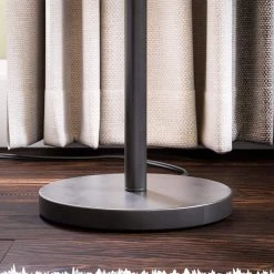 Bridgeton 63 in. Bronze Arc Floor Lamp WITH Tan Drum Shade by Kenroy Home -Kenroy Home Sales bronze finish kenroy home floor lamps 32846brz 44 1000