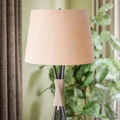 Trio 59 in. Bronze Floor Lamp by Kenroy Home -Kenroy Home Sales bronze finish with rope accents kenroy home floor lamps 32766brz 44 1000