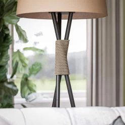 Trio 59 in. Bronze Floor Lamp by Kenroy Home -Kenroy Home Sales bronze finish with rope accents kenroy home floor lamps 32766brz 76 1000