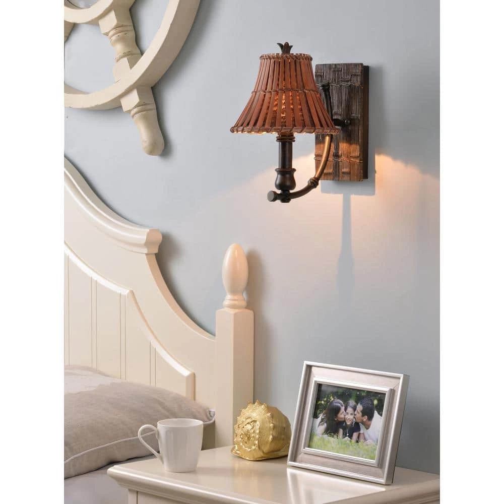 Kwai 1-Light Bronze Heritage Wall Sconce by Kenroy Home 4 Kwai 1-Light Bronze Heritage Wall Sconce by Kenroy Home - Image 2
