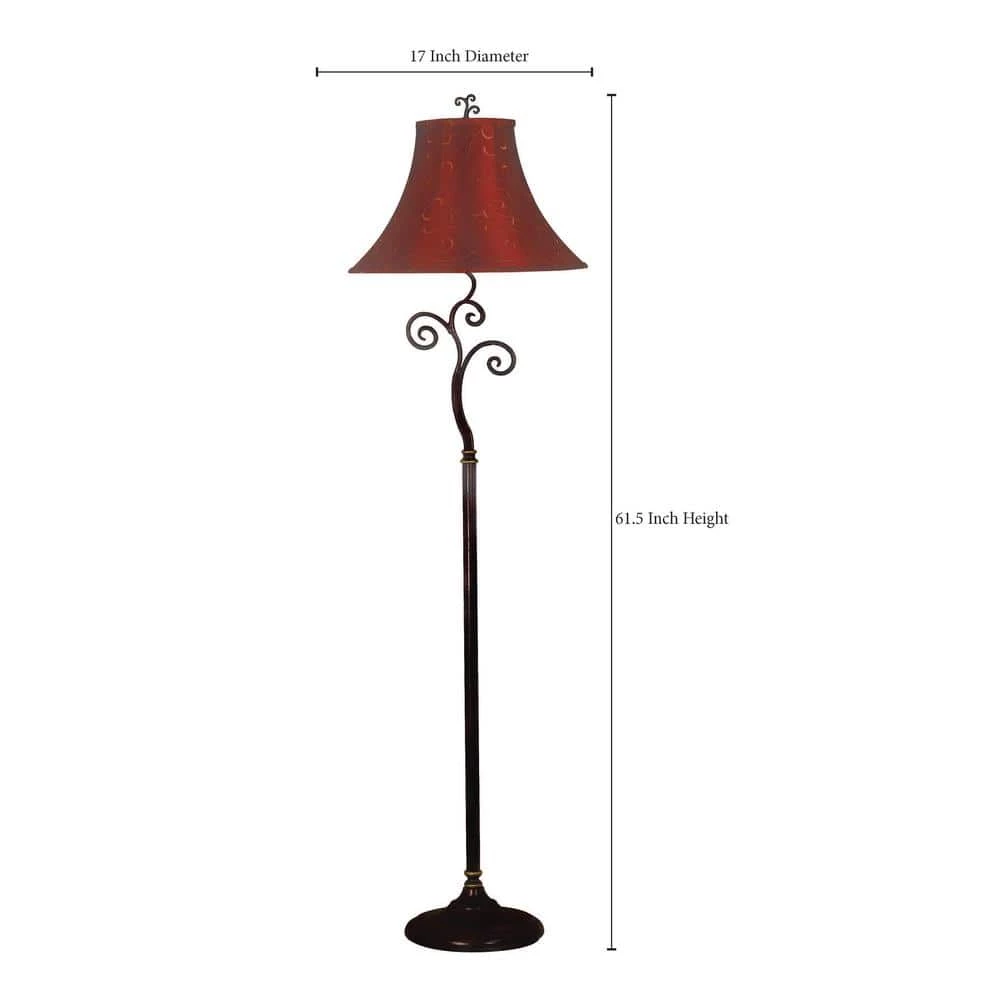 Richardson 61 in. Bronze Floor Lamp by Kenroy Home 6 Richardson 61 in. Bronze Floor Lamp by Kenroy Home - Image 4