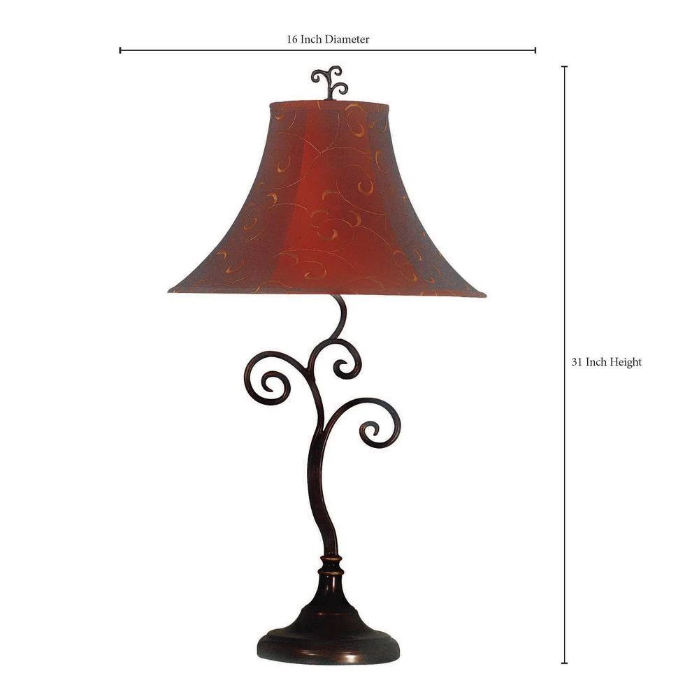 Richardson 30 in. Bronze Table Lamp by Kenroy Home 5 Richardson 30 in. Bronze Table Lamp by Kenroy Home - Image 3