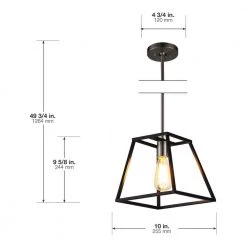 Agnes I 1-Light Black Pendant by OVE Decors -Kenroy Home Sales bronze ove decors chandeliers agnes i 44 1000