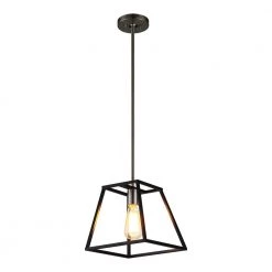 Agnes I 1-Light Black Pendant by OVE Decors