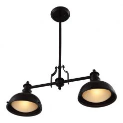 Bergin II 2-Light Oiled Bronze Pendant by OVE Decors -Kenroy Home Sales bronze ove decors chandeliers bergin ii 4f 1000