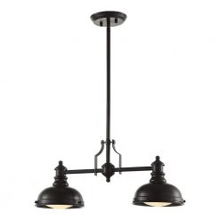 Bergin II 2-Light Oiled Bronze Pendant by OVE Decors