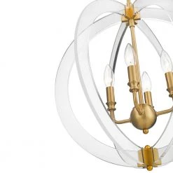 Isabelle 4-Light Plated Gold Brushed Gold Pendant by OVE Decors -Kenroy Home Sales brushed gold ove decors chandeliers 15lch isab19 ac 4f 1000
