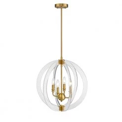 Isabelle 4-Light Plated Gold Brushed Gold Pendant by OVE Decors -Kenroy Home Sales brushed gold ove decors chandeliers 15lch isab19 ac c3 1000
