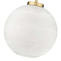 Atkin 1-Light Brushed Gold Globe Pendant Light with Frosted Glass Shade by OVE Decors -Kenroy Home Sales brushed gold ove decors chandeliers 15lpe atki10 lg 1f 1000