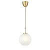 Atkin 1-Light Brushed Gold Globe Pendant Light with Frosted Glass Shade by OVE Decors -Kenroy Home Sales brushed gold ove decors chandeliers 15lpe atki10 lg 64 1000