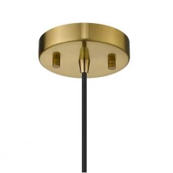 Manika 1-Light Brushed Gold Pendant with Clear Glass Shade by OVE Decors -Kenroy Home Sales brushed gold ove decors chandeliers 15lpe mani10 l 4f 1000