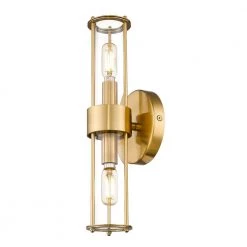 Romex 4.72 in. W 2-Light Brushed Gold Vanity Light with Clear Glass Shade by OVE Decors 11 Romex 4.72 in. W 2-Light Brushed Gold Vanity Light with Clear Glass Shade by OVE Decors -Kenroy Home Sales brushed gold ove decors vanity lighting 15lva rome05 l 4f 1000