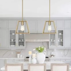 Adele 10 in. 1-Light Brushed Gold Painted Ceiling Pendant Light by OVE Decors -Kenroy Home Sales brushed gold painted ove decors chandeliers 15lpe ade110 pg 40 1000