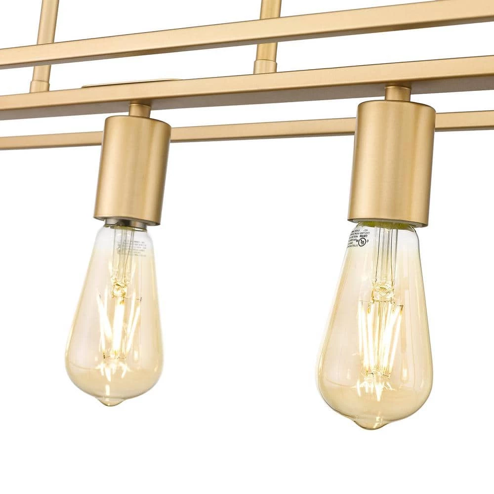 Adele 38 in. 5-Light Brushed Gold Painted Ceiling Pendant Light by OVE Decors 8 Adele 38 in. 5-Light Brushed Gold Painted Ceiling Pendant Light by OVE Decors - Image 6