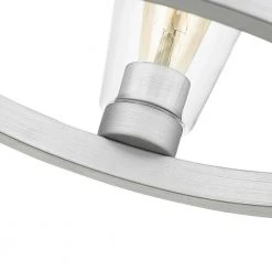 Lois V 3-Light Brushed Nickel Chandelier with Clear Glass Shades by OVE Decors -Kenroy Home Sales brushed nickel ove decors chandeliers 15lchr loi517 l 1f 1000