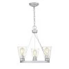Lois V 3-Light Brushed Nickel Chandelier with Clear Glass Shades by OVE Decors -Kenroy Home Sales brushed nickel ove decors chandeliers 15lchr loi517 l 64 1000