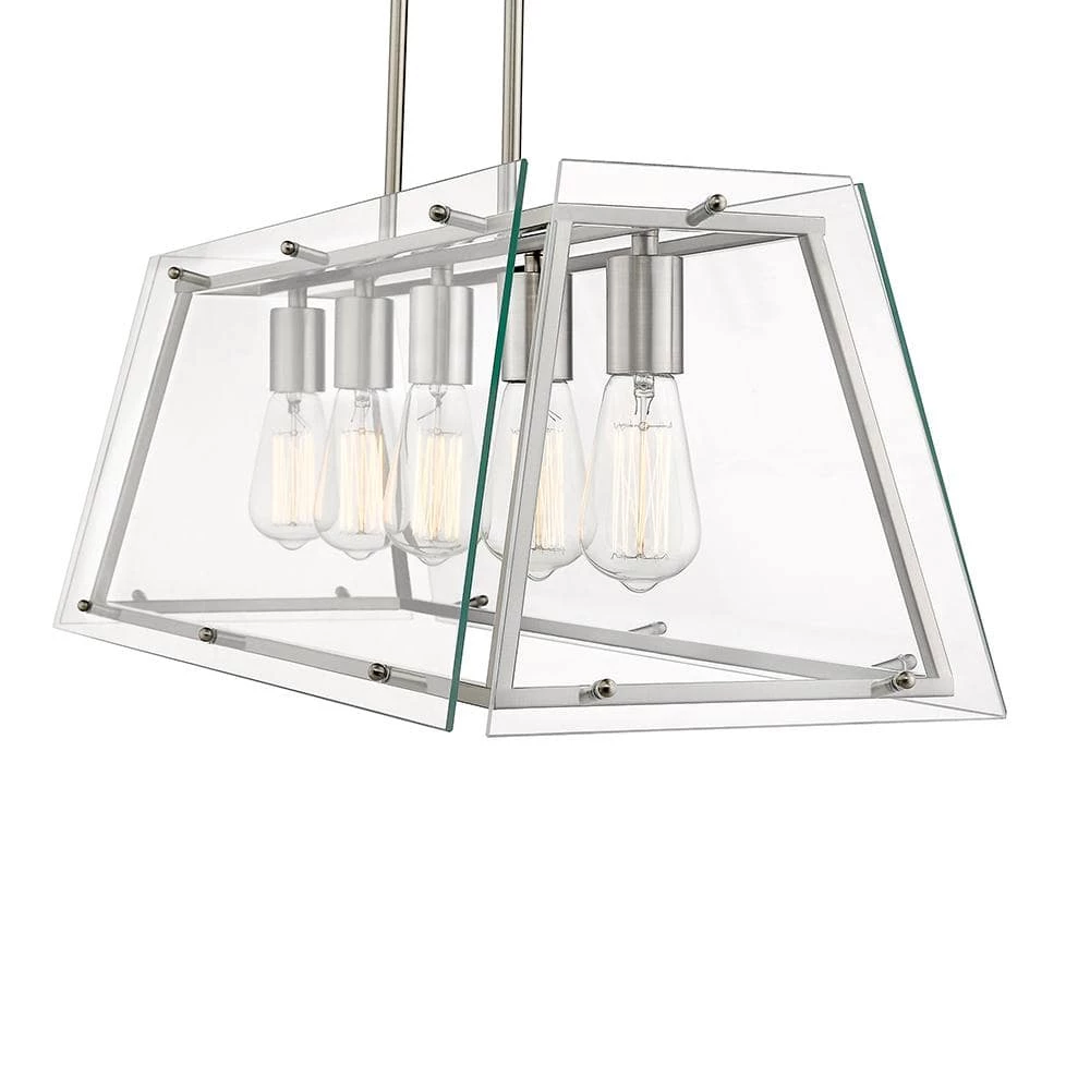 Evan V 5-Light Brushed Nickel Pendant by OVE Decors 8 Evan V 5-Light Brushed Nickel Pendant by OVE Decors - Image 6