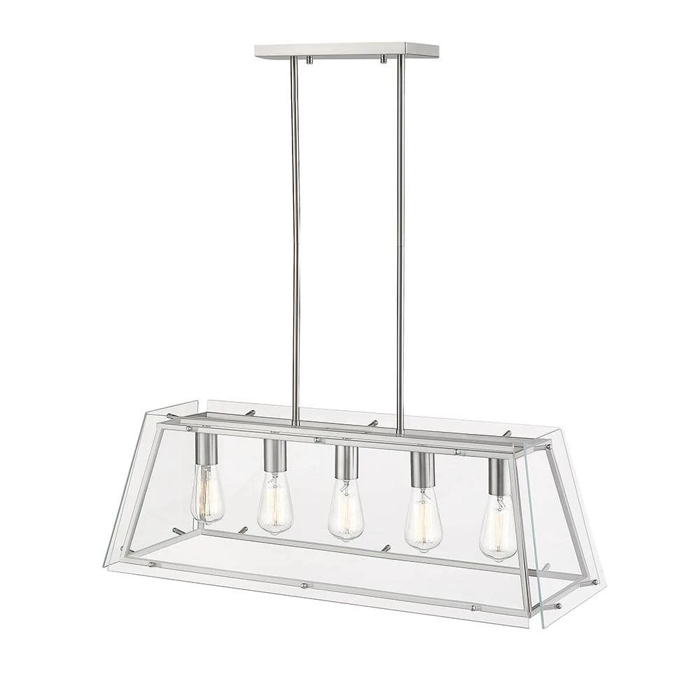 Evan V 5-Light Brushed Nickel Pendant by OVE Decors 7 Evan V 5-Light Brushed Nickel Pendant by OVE Decors - Image 5