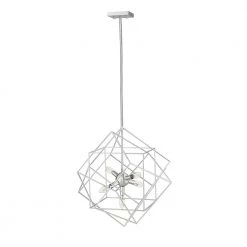 5-Light Plated Brushed Nickel Pendant by OVE Decors -Kenroy Home Sales brushed nickel ove decors chandeliers 15lpe kiku20 bn 1f 1000