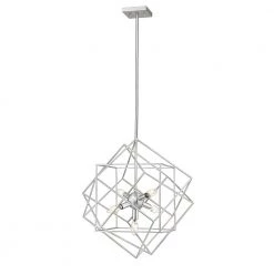 5-Light Plated Brushed Nickel Pendant by OVE Decors -Kenroy Home Sales brushed nickel ove decors chandeliers 15lpe kiku20 bn 4f 1000